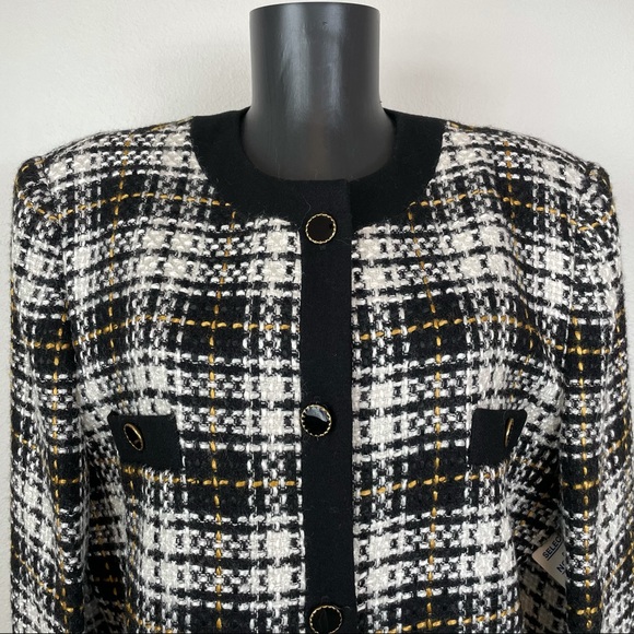 Oleg Cassini Wool Blend Blazer/Skirt Set Size 16 - Picture 13 of 16